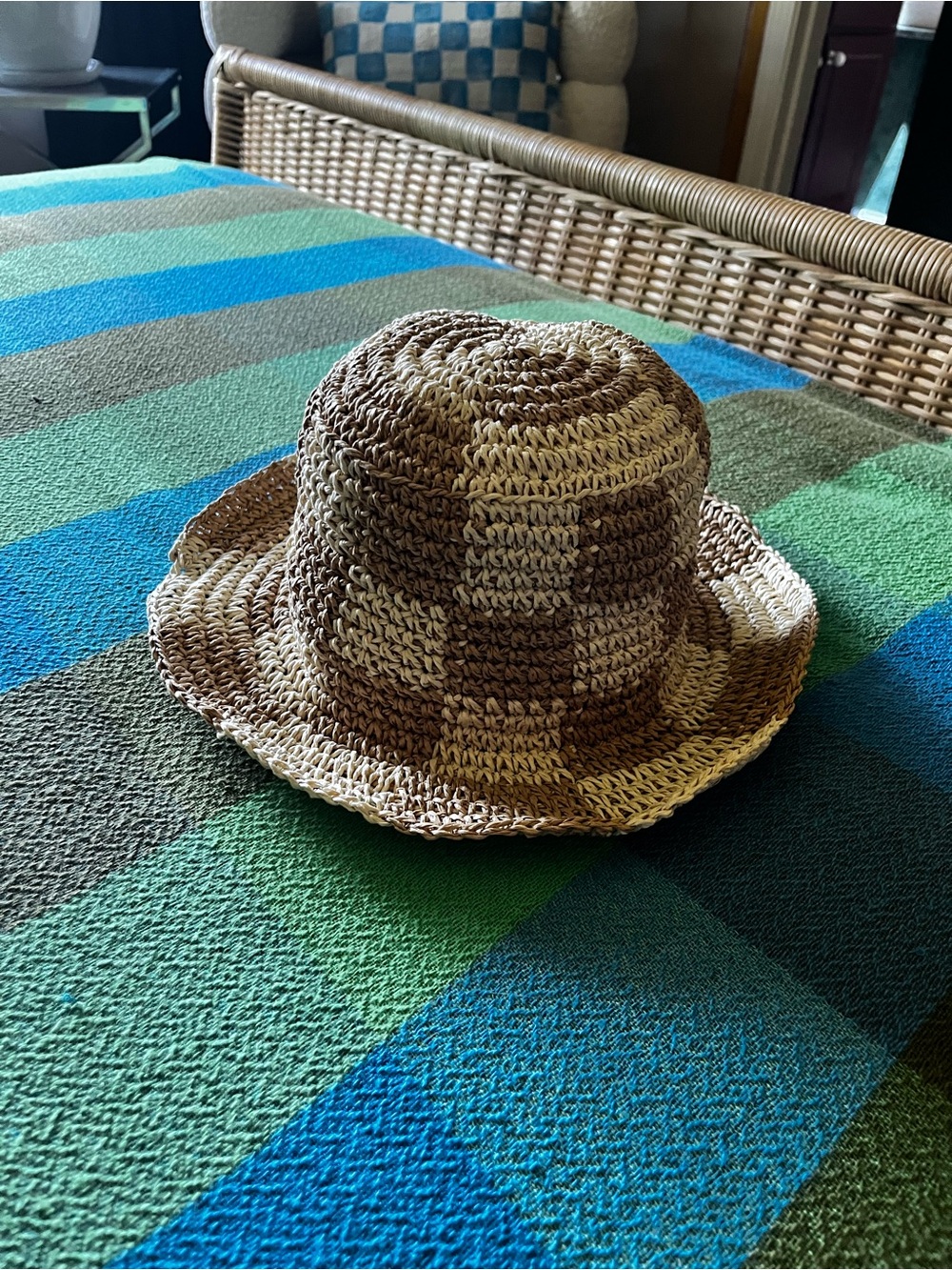 Wyeth checkered straw hat - Picture 7 of 10